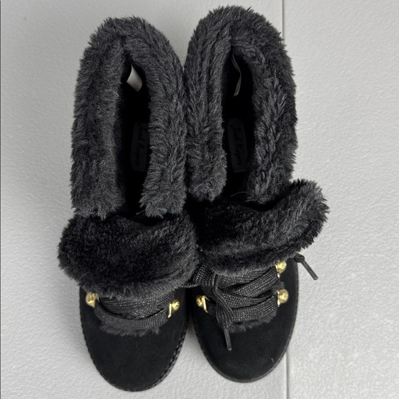 Jack Rogers Charlie Faux Fur Lined Boot. Black. Size 6. - Picture 6 of 11